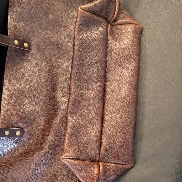 Portland Leather Rich Brown Tote- Coldbrew - Picture 7 of 8